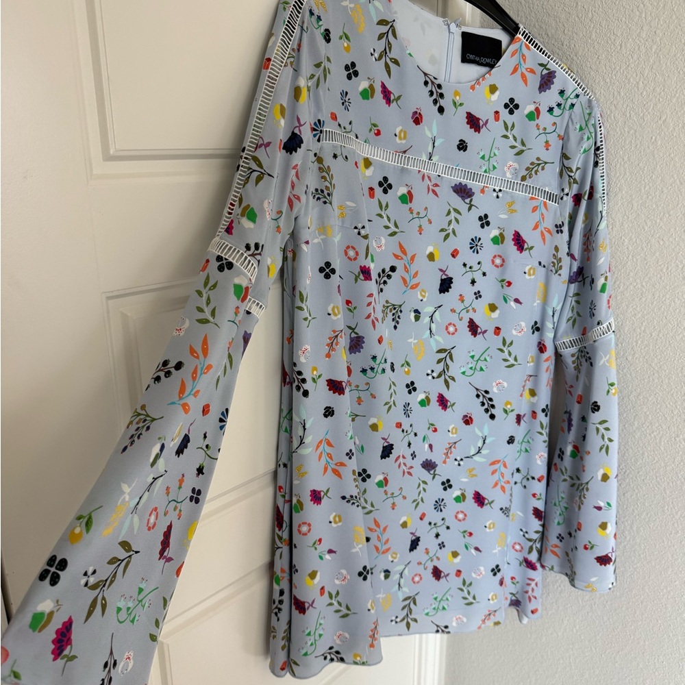 Cynthia Rowley Bell Sleeve Dress in Powder Blue Size 6